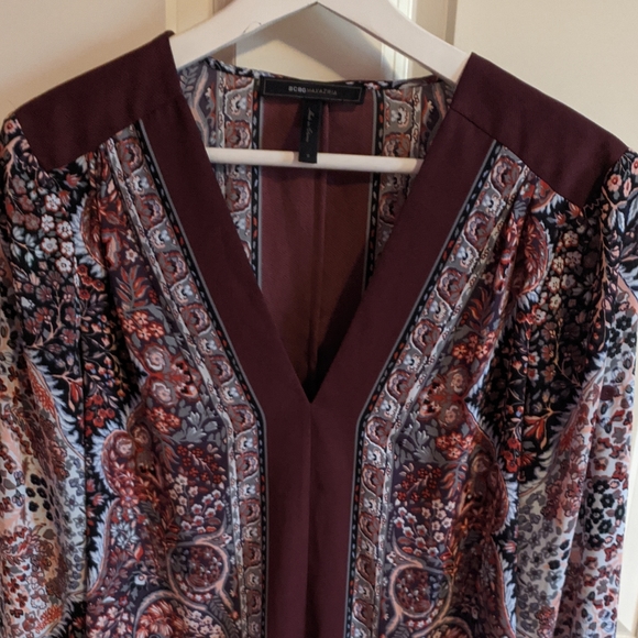BCBGMaxazria Maroon Blouse - Picture 2 of 5